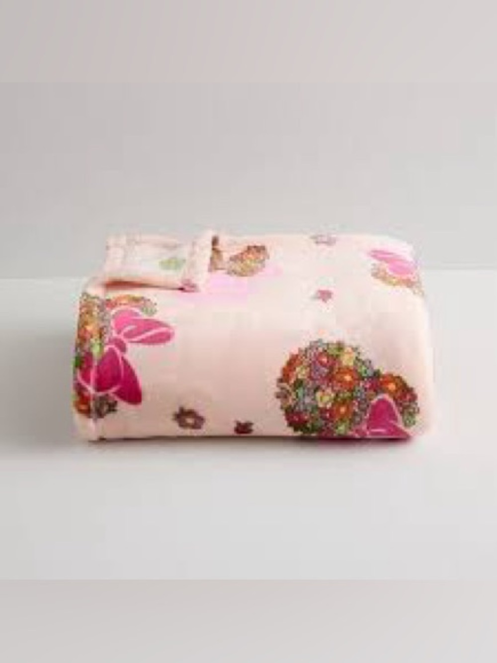 Minnie Mouse Floral Pink Blanket